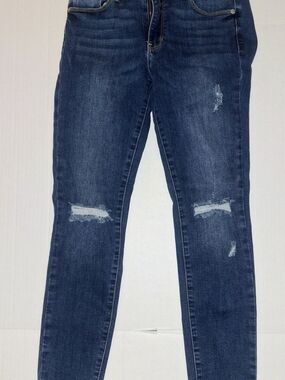 Just USA Dark Blue Distressed Skinny Jeans